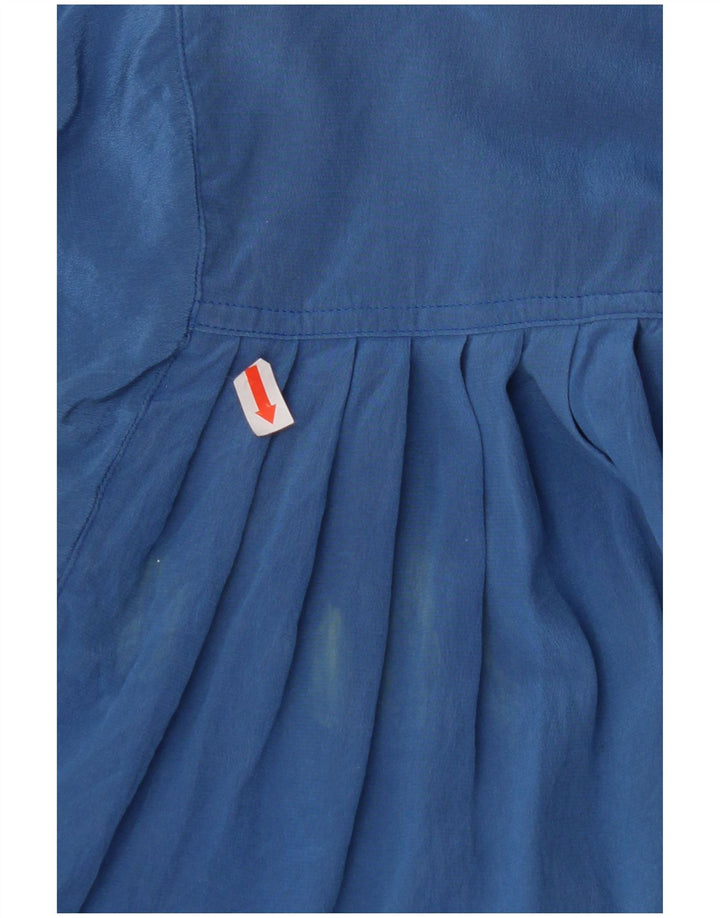 MAX MARA Robe chemise surdimensionnée à manches courtes pour femme UK 12 Bleu moyen