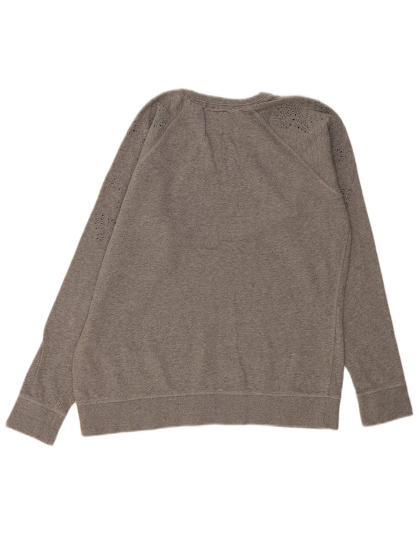 Superdry Sweat-shirt pour femme UK 14 Gris moyen Coton