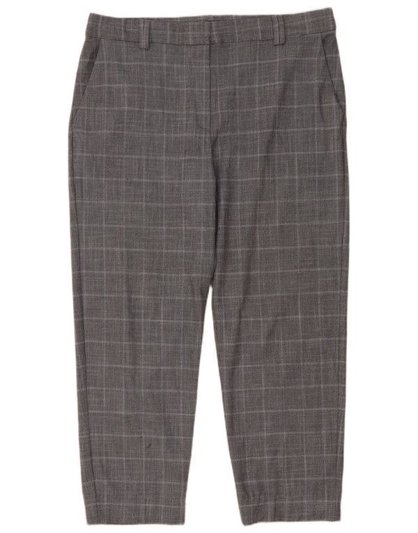 Marks & Spencer Pantalon court pour homme UK 14 Large W34 L26 Gris pied-de-poule