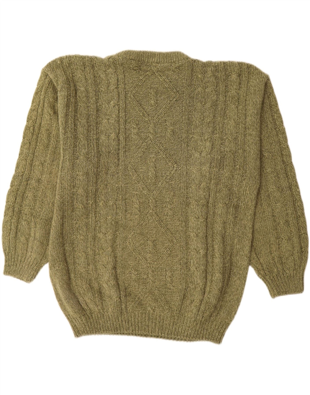 Canda Pull à col rond pour homme en acrylique vert Taille L