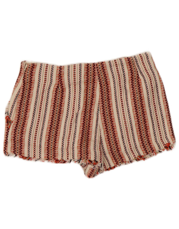 Zara Femme Trafaluc Chino Short XS W26 Rayé Multicolore