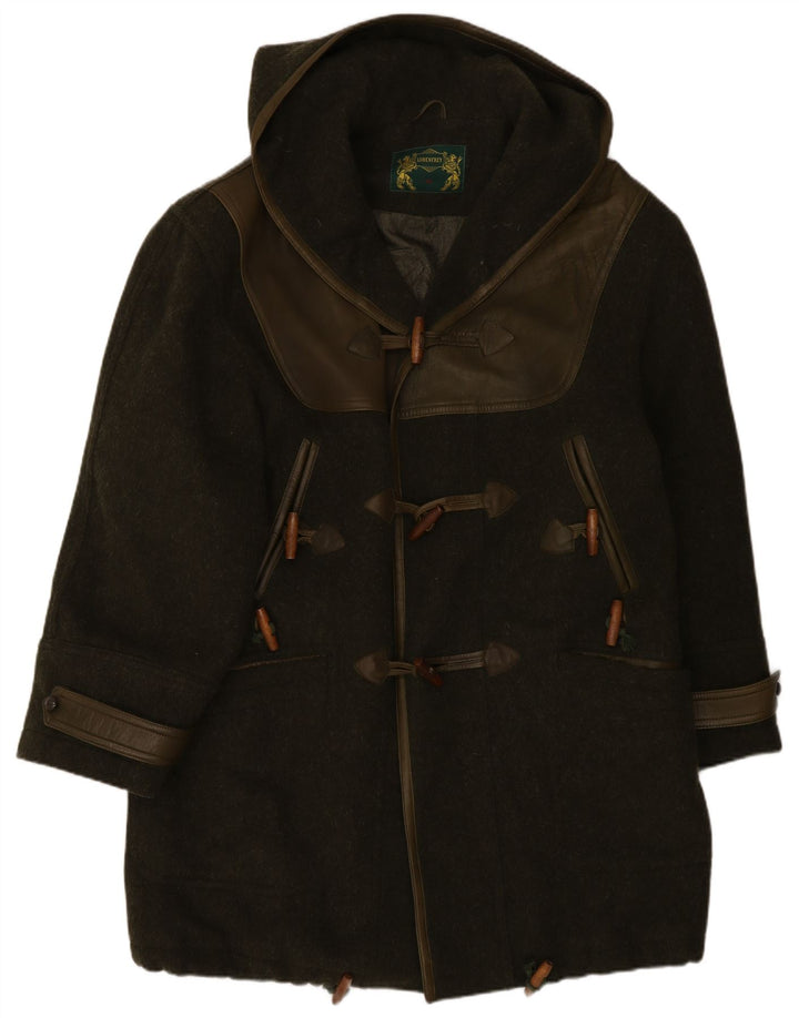 Lodenfrey Duffle-coat à capuche pour homme EU 50 Grande laine verte