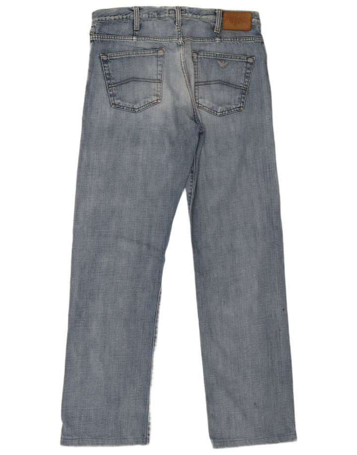 Armani Homme Jean Droit W34 L31 Bleu Coton