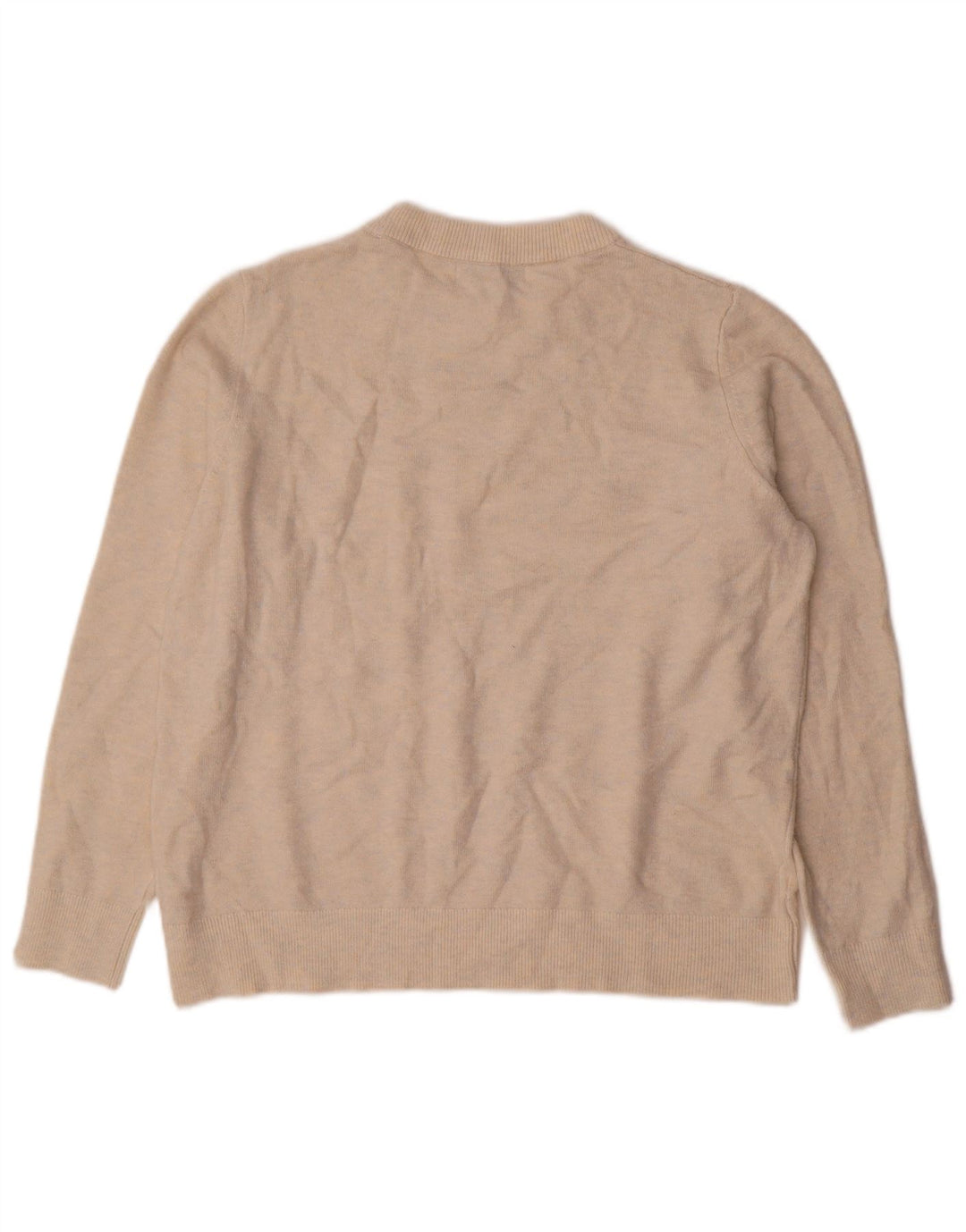 Marks & Spencer Pull à col rond pour femme UK 14 Beige moyen moucheté