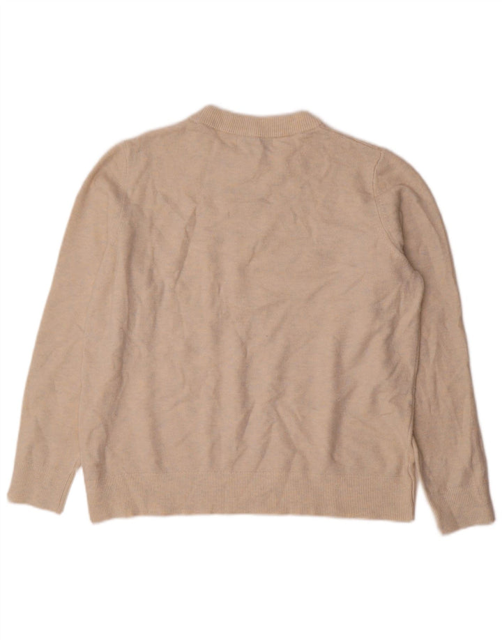 Marks & Spencer Pull à col rond pour femme UK 14 Beige moyen moucheté
