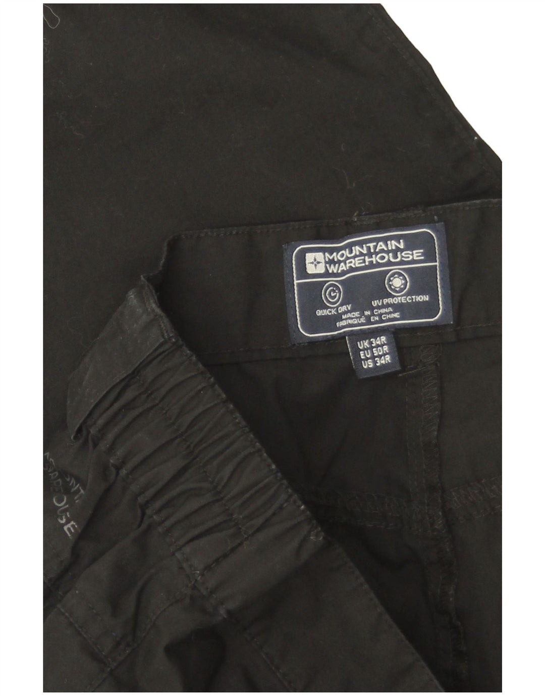 Mountain Warehouse Pantalon Cargo Droit Homme W34 L31 Noir Polyester