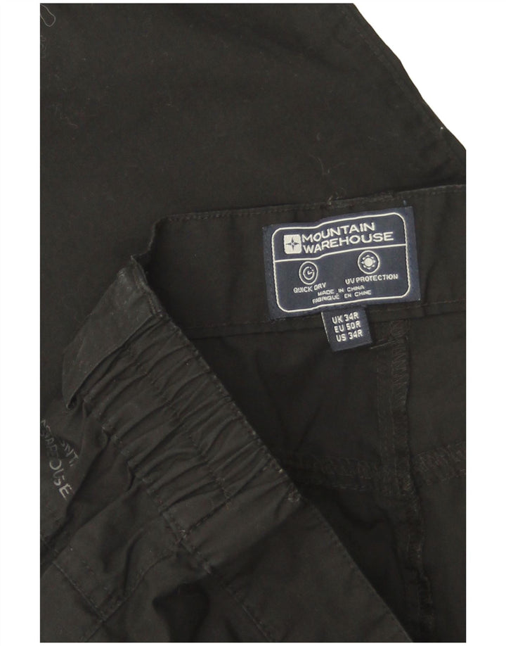 Mountain Warehouse Pantalon Cargo Droit Homme W34 L31 Noir Polyester