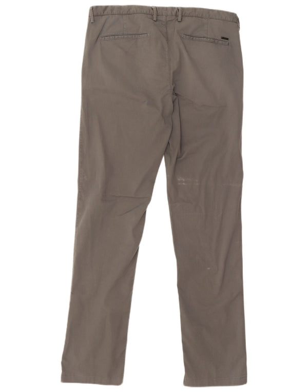 Hugo Boss Pantalon chino slim pour homme EU48 Medium W32 L30 Gris Coton
