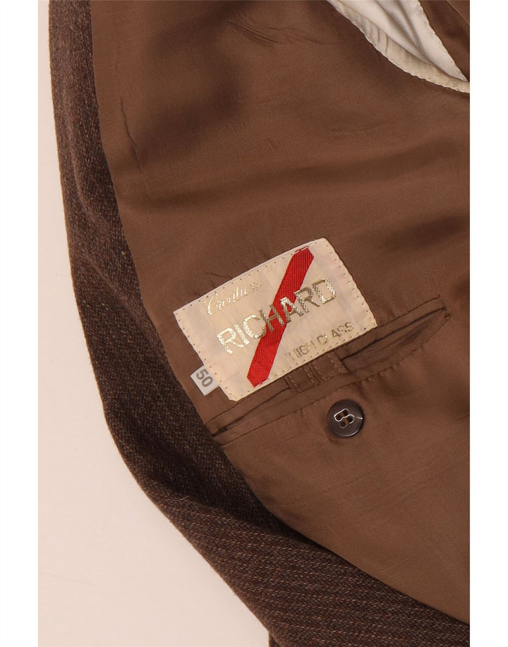 vintage Homme 1 Bouton Blazer Veste IT 50 Grand Marron