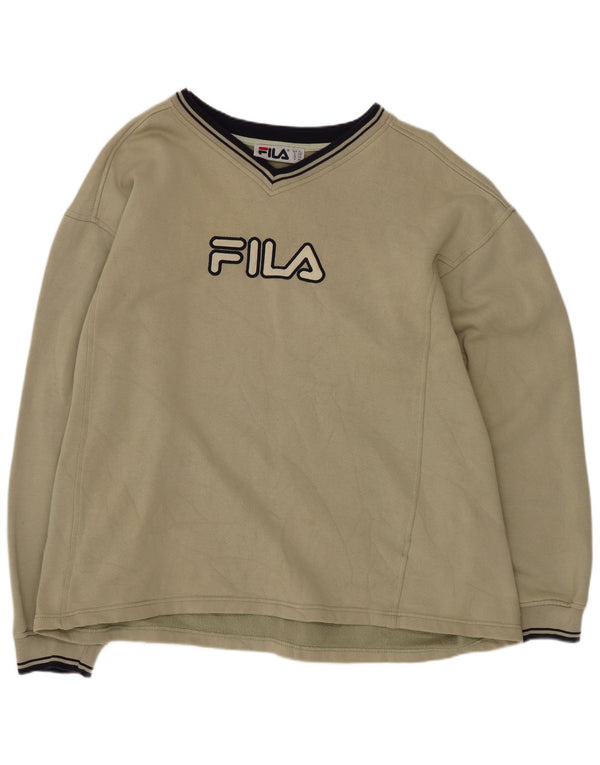 Fila Graphic Regular Fit Sweatshirt Jumper XL Kaki Coton