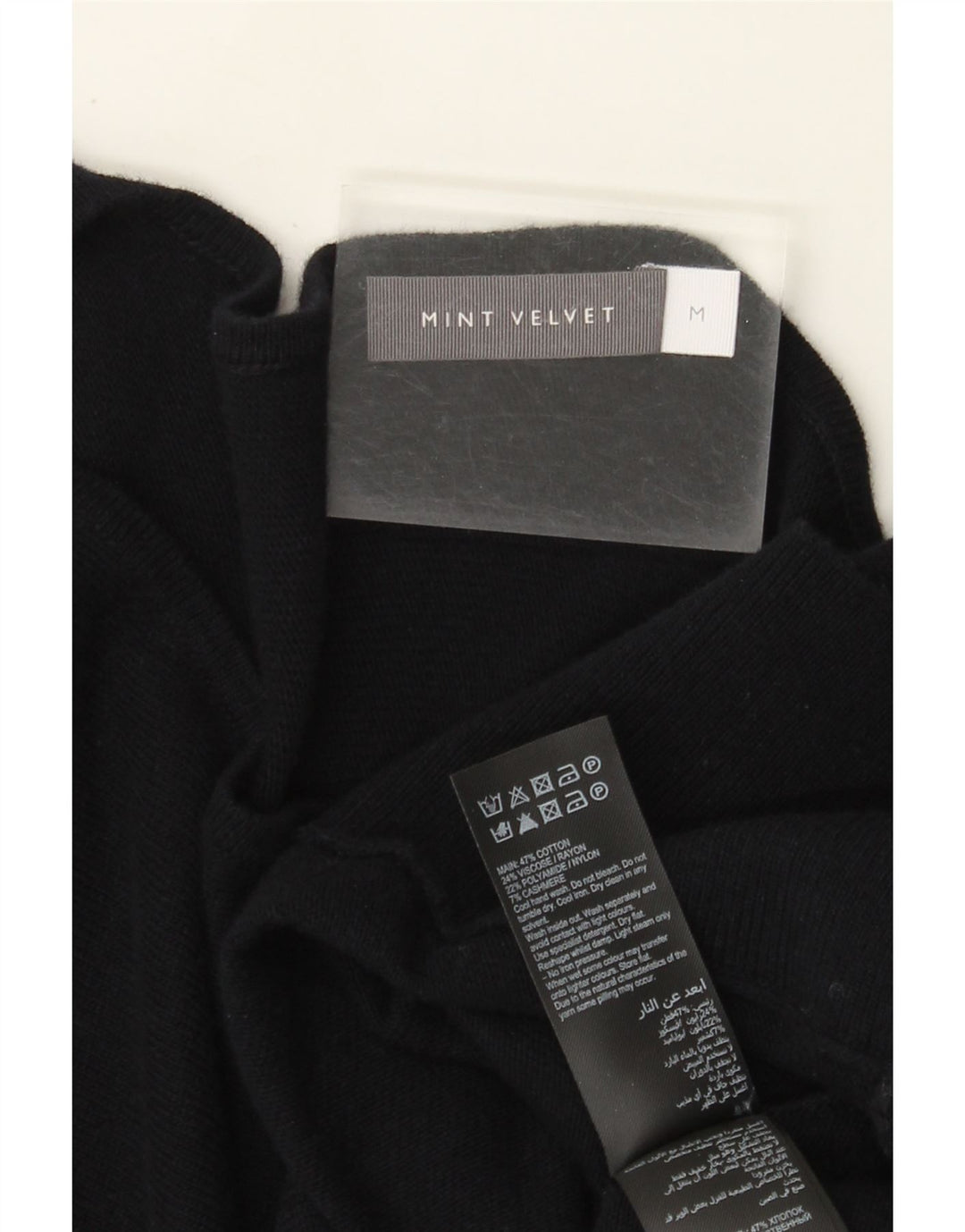 MINT VELVET Pull surdimensionné à col bateau pour femme UK 14 Noir moyen