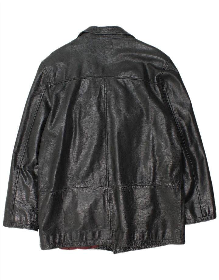 MONTANA Veste en cuir pour homme UK 36 Petit cuir noir