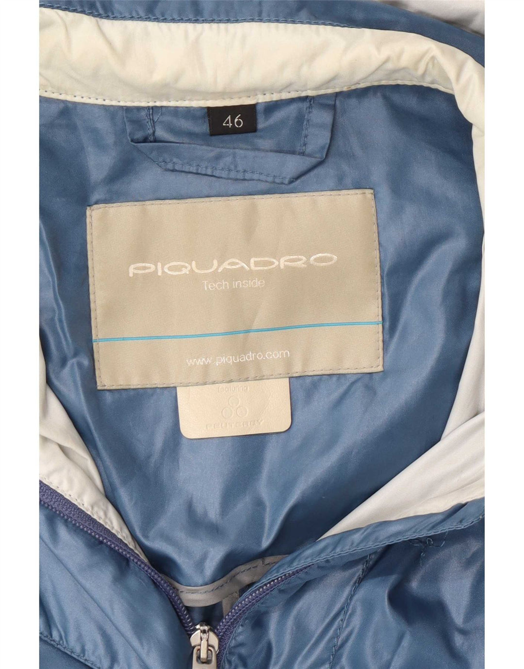 PEUTEREY Imperméable À Capuchon Femme IT 46 Grand Bleu