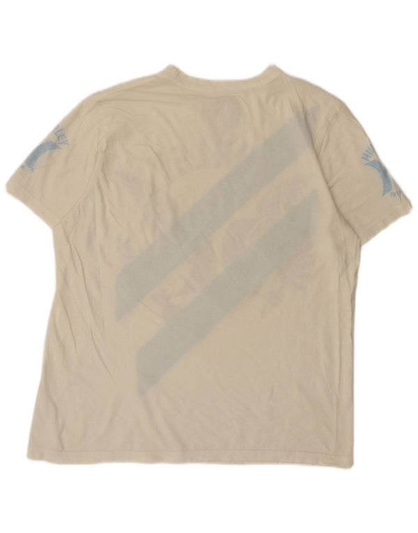 Hurley T-shirt graphique coupe premium pour hommes, grand, blanc, coton