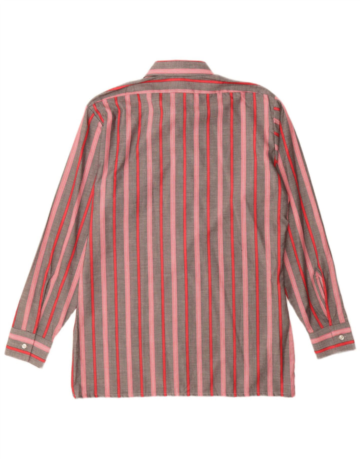 Bugelfrei Chemise Homme Taille 40 Coton Rayé Gris Moyen