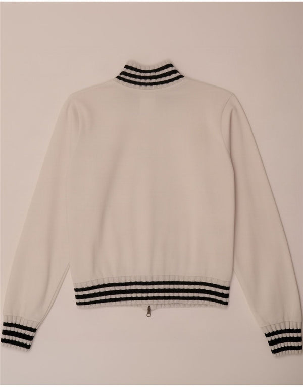 Puma Veste de survêtement pour femme UK 14 Medium Blanc Rayé