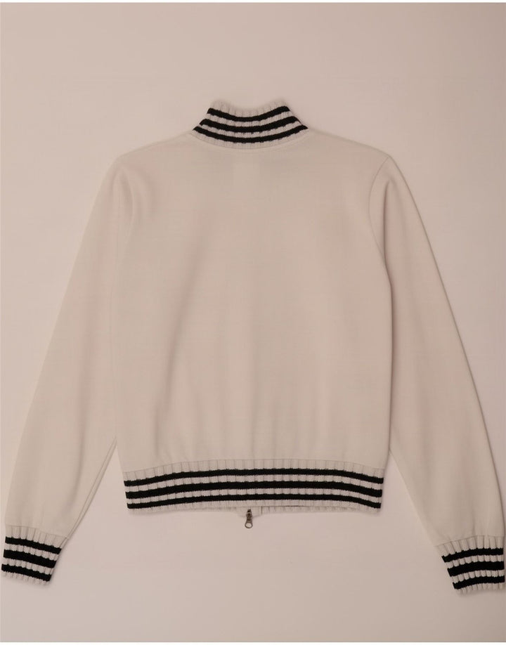 Puma Veste de survêtement pour femme UK 14 Medium Blanc Rayé