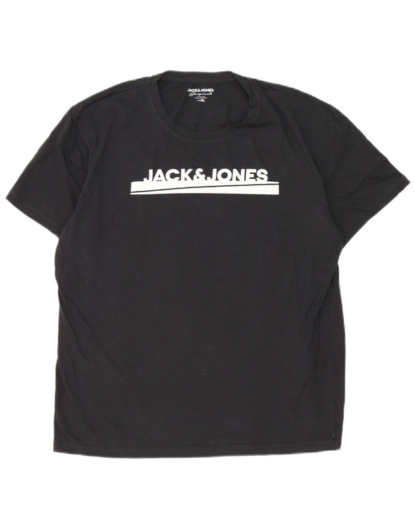 Jack & Jones T-Shirt Graphique Homme Noir XL Coton