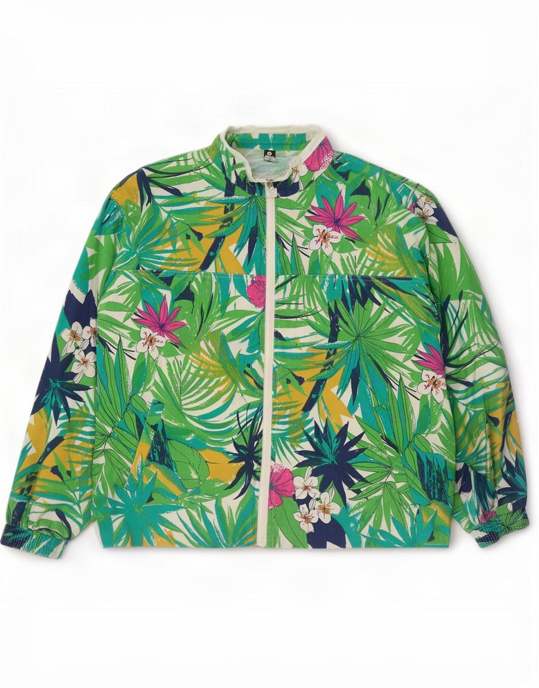 Trigema Veste de survêtement surdimensionnée pour femme UK 16 Large Vert Floral