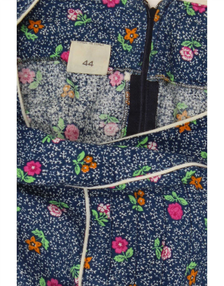 Nuova Moda Femme Robe Maxi IT 44 Bleu Moyen Floral