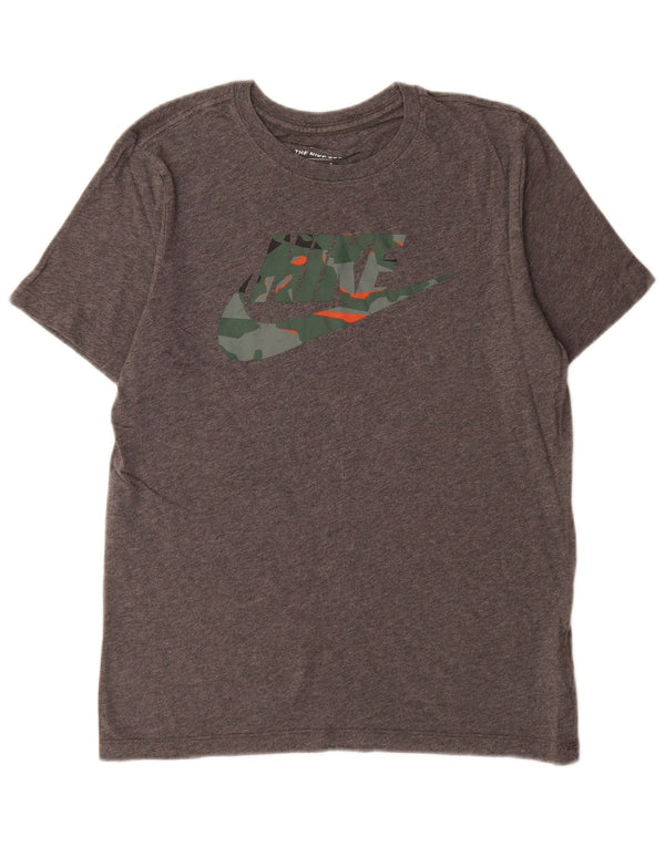 Nike T-Shirt Graphique Homme Gris Moyen Coton
