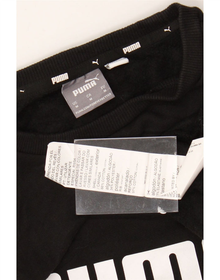 PUMA Sweat-Shirt Graphique Homme Noir Moyen Coton