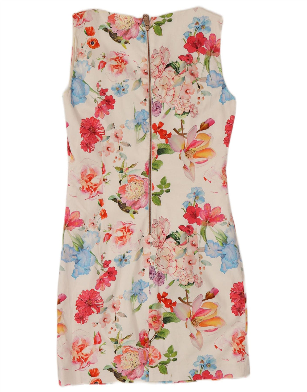 Frankie Morello Robe fourreau sans manches pour femme IT 42 Medium Blanc Floral