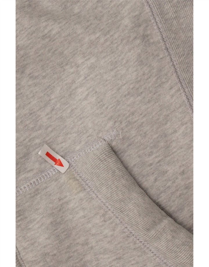 SUPERDRY Pull à capuche zippé graphique pour hommes, petit coton gris