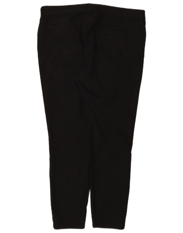Fat Face Womens Slim Casual Trousers UK 18 XL W38 L29 Black Cotton