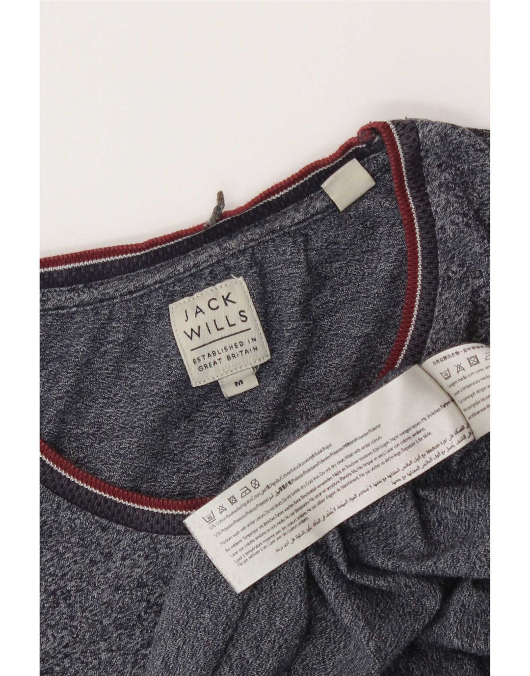 Jack Wills T-Shirt Homme Bleu Marine Moyen Moucheté Coton