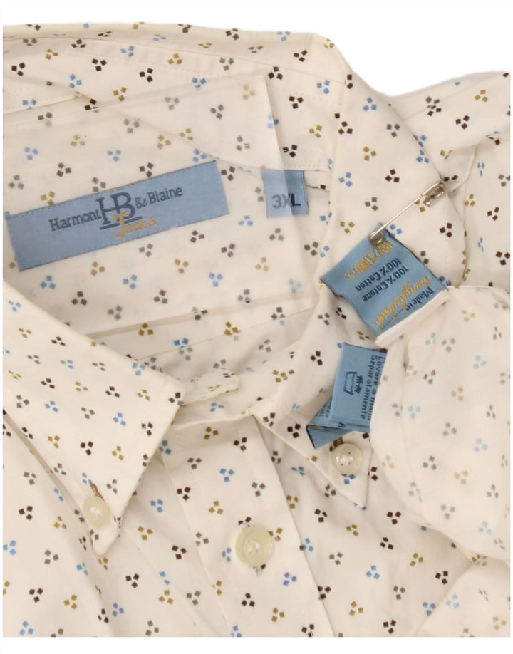 HARMONT & BLAINE Chemise Homme 3XL Coton Tacheté Blanc Cassé