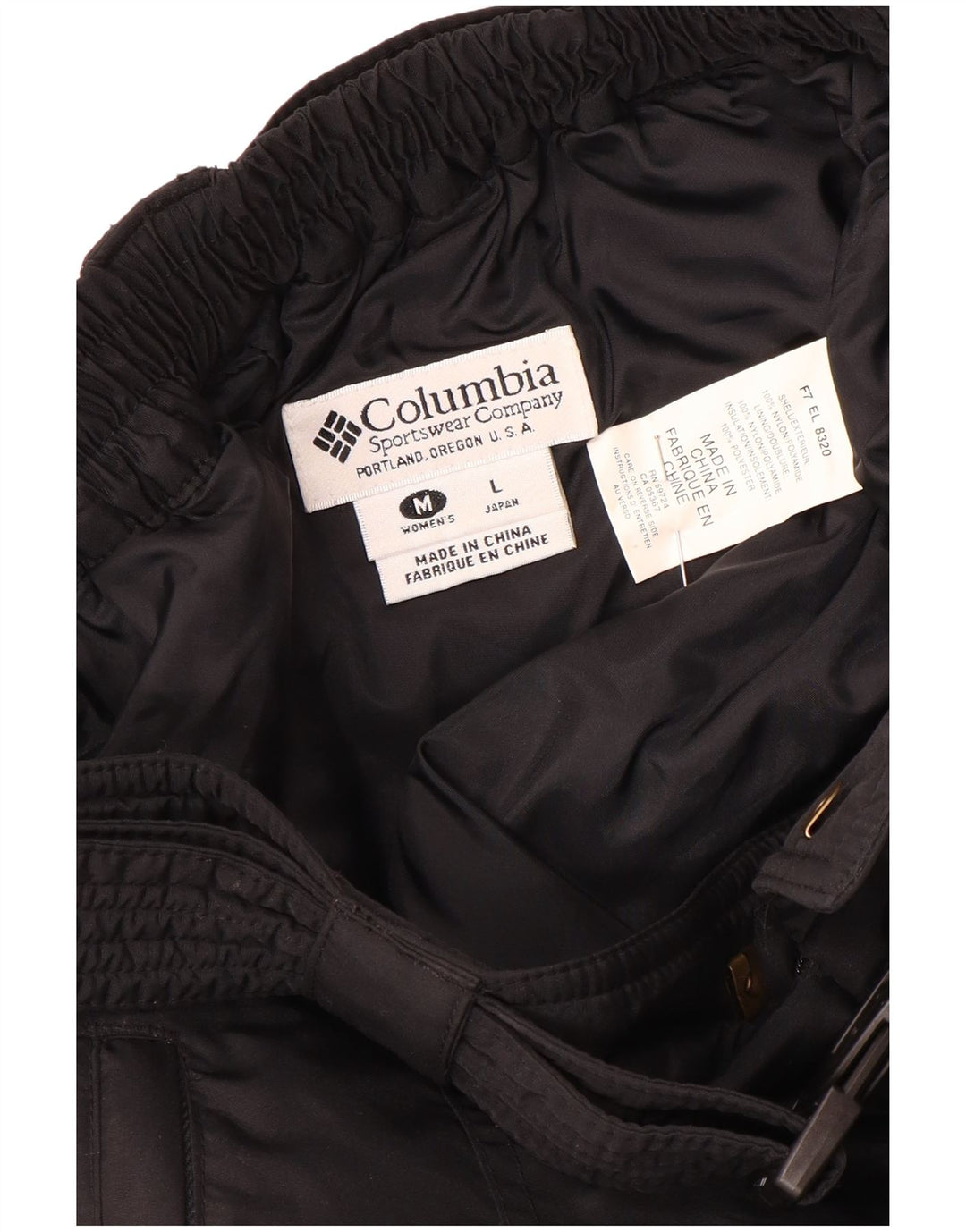 Columbia Pantalon de ski femme UK 12 Medium Black Nylon