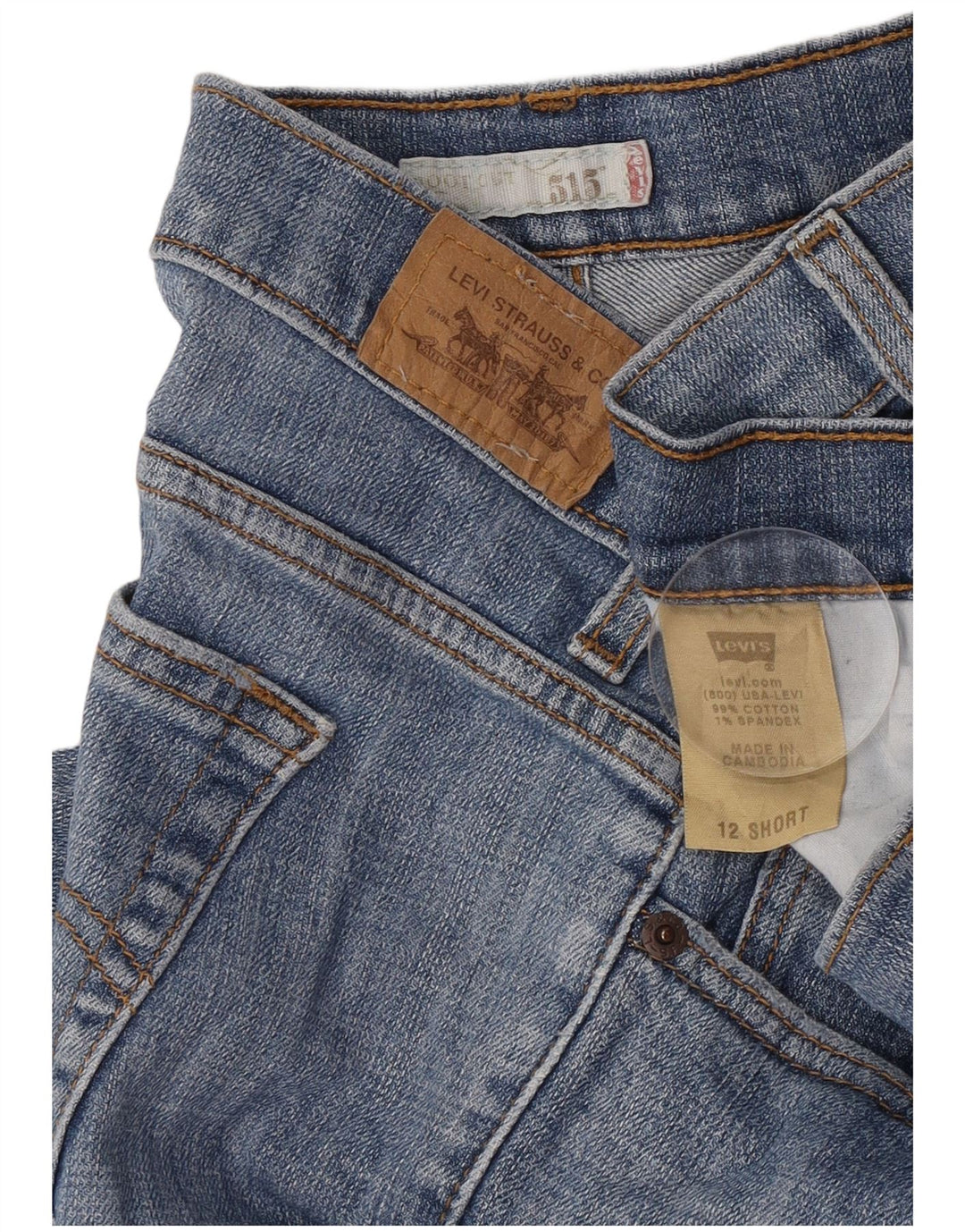 Levi's Jean bootcut 515 pour femme US 12 Large W32 L30 Bleu Coton