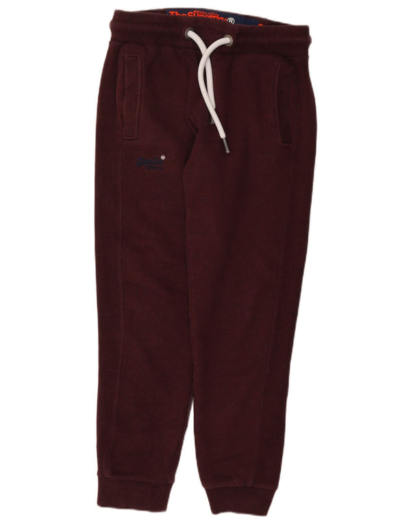 Superdry Pantalon de survêtement coupe slim pour femme UK 14 Bordeaux moyen