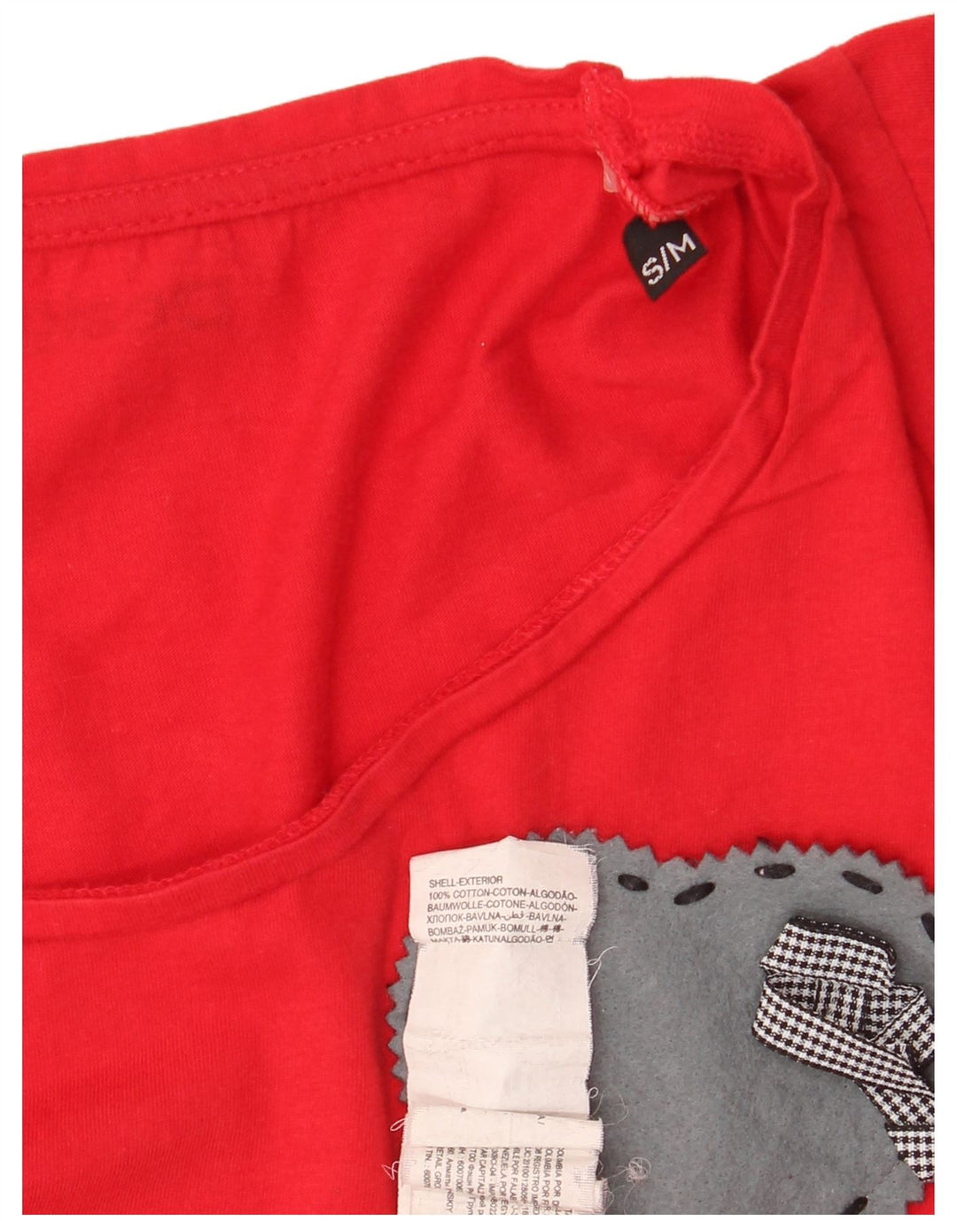 DESIGUAL T-shirt graphique pour femme UK 10 Small Rouge Coton