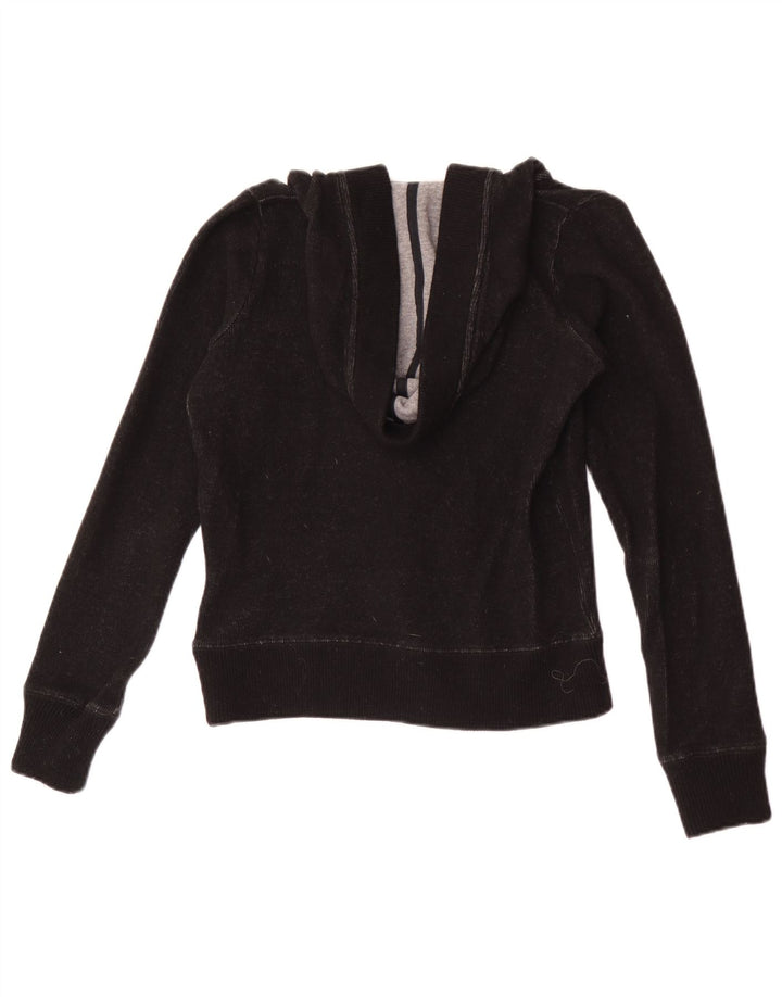 Woolrich Pull à capuche pour femme UK 10 Petite laine noire