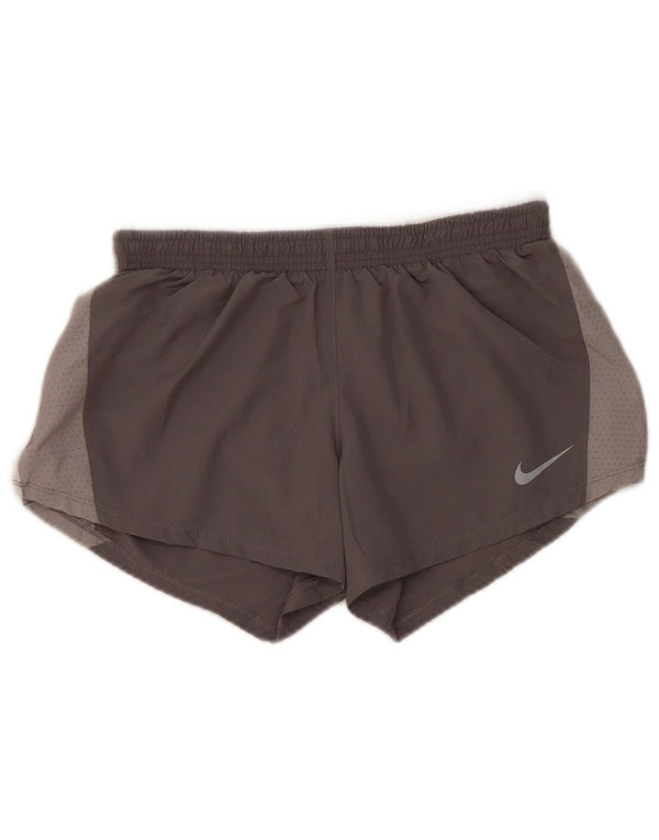 Nike Short de sport Dri Fit pour femme UK 10 Petit Gris Polyester