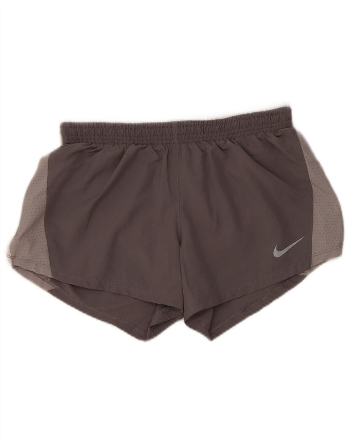 Nike Short de sport Dri Fit pour femme UK 10 Petit Gris Polyester