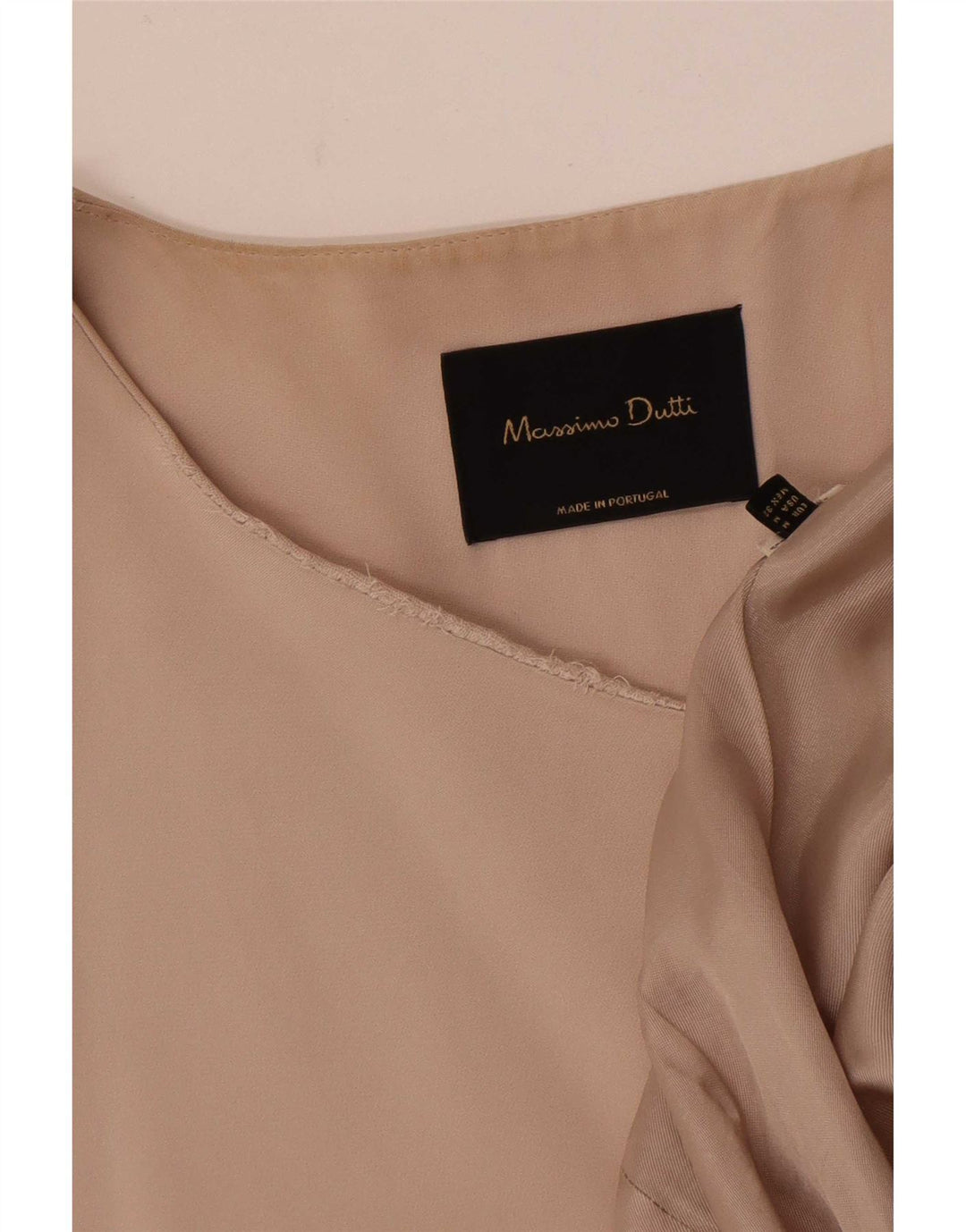 Massimo Dutti Veste blazer longue sans manches pour femme UK 14 Beige moyen