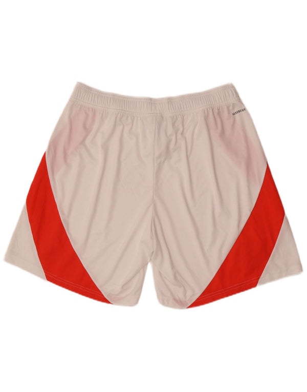 Adidas Short de sport Manchester United XL pour homme Blanc Colorblock Polyester