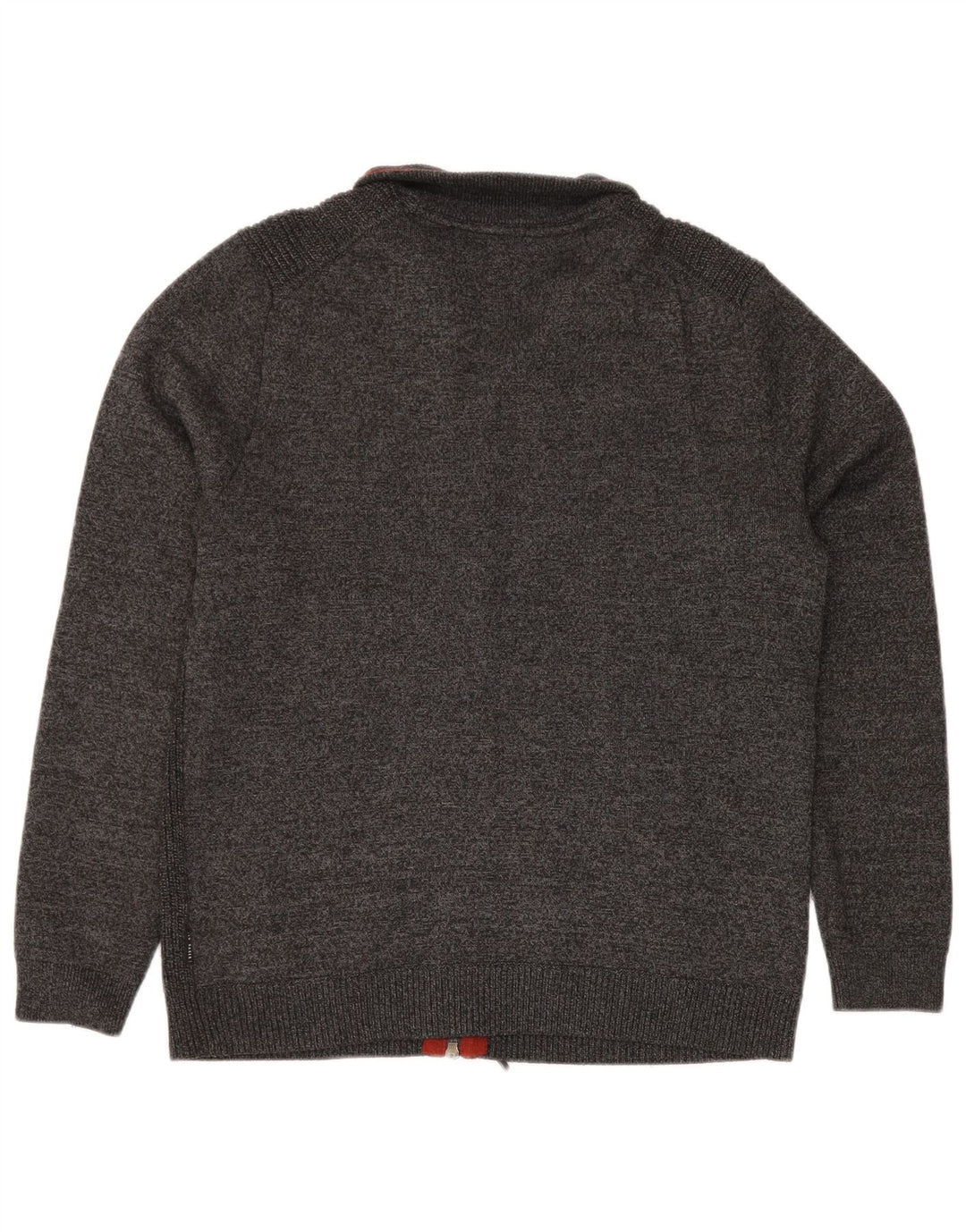 TED BAKER Pull Cardigan Homme Taille 4 Grand Gris Polyester