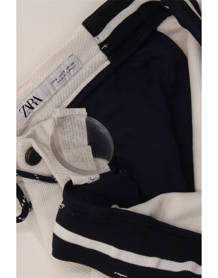 Zara Short De Bain Homme Petit Blanc Colorblock Polyester
