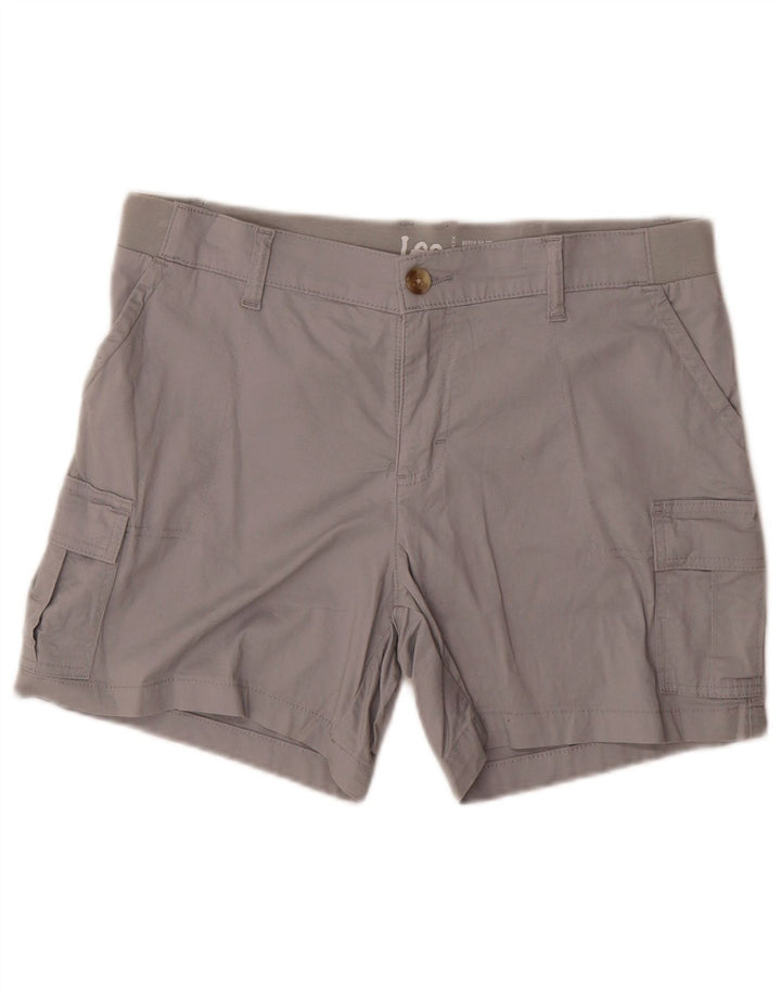 Lee Short cargo taille moyenne pour femme, coupe régulière, US 12 Large W34 Gris