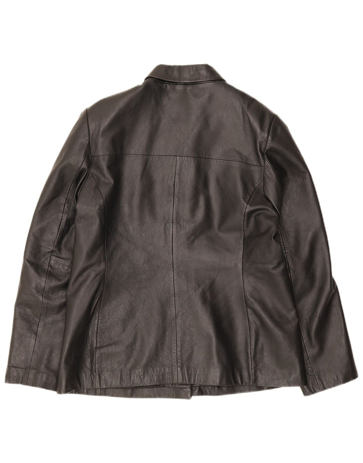 DPL Veste en cuir pour femme UK 12 Medium Noir