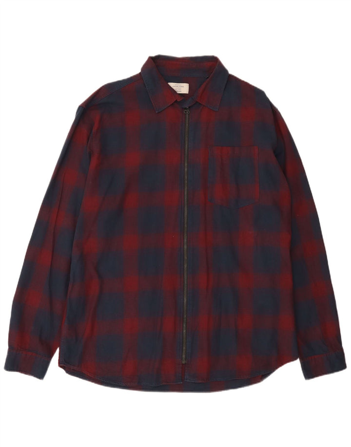 Jack & Jones Chemise en flanelle pour homme 2XL Rouge à carreaux en coton