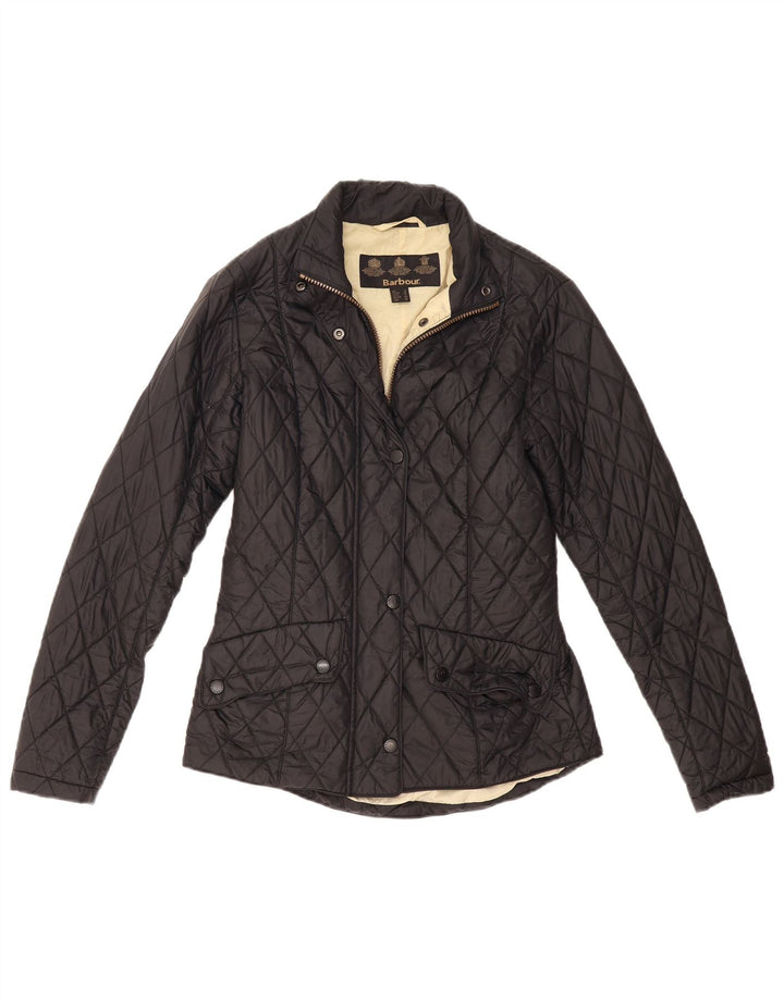 BARBOUR Womens Quilted Jacket UK 8 Small Black Polyamide Vintage Barbour and Second-Hand Barbour from Messina Hembry 
