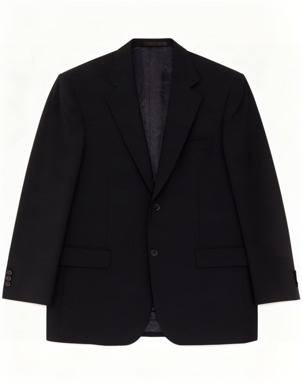 Marks & Spencer Veste blazer à 2 boutons pour homme UK 40 Bleu marine moyen Laine vierge