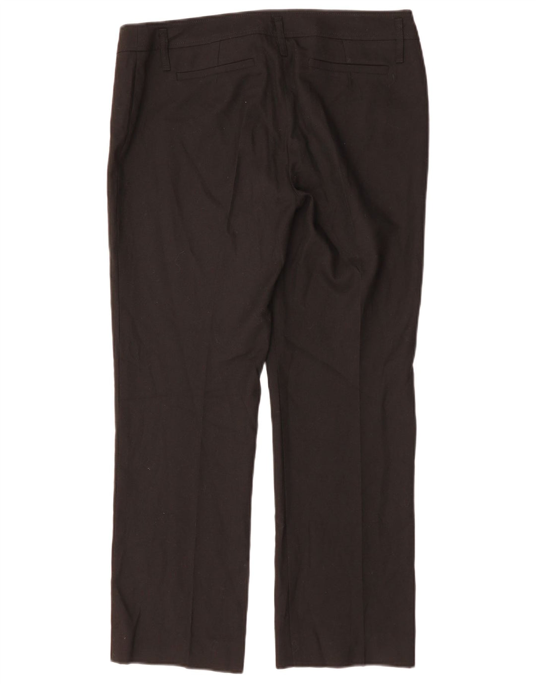 MARELLA Pantalon de costume droit pour femme UK 14 Large W34 L28 Noir Polyester