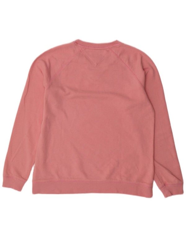Tommy Hilfiger Sweat-shirt surdimensionné pour femme UK 10 Petit coton rose