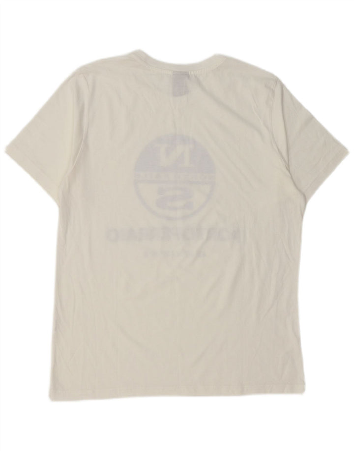 North Sails T-shirt graphique pour hommes, grand, blanc